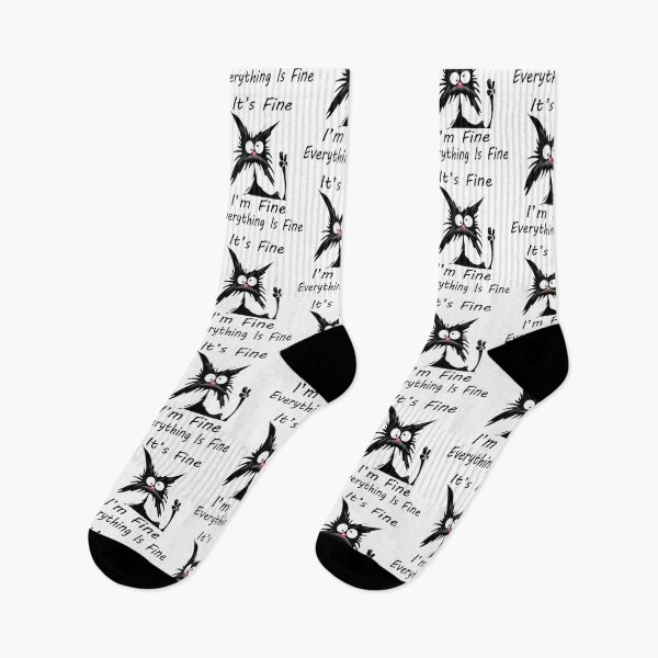Item preview, Its Fine Im Fine Everything Is Fine Meme Silly Cat designed and sold by zacben.