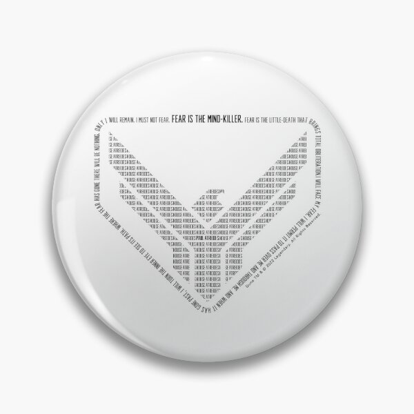 Item preview, DUNE 2022 - HOUSE ATREIDES - FEAR LITANY - WORD ART BADGE white designed and sold by KoolDsigns-FLIX.