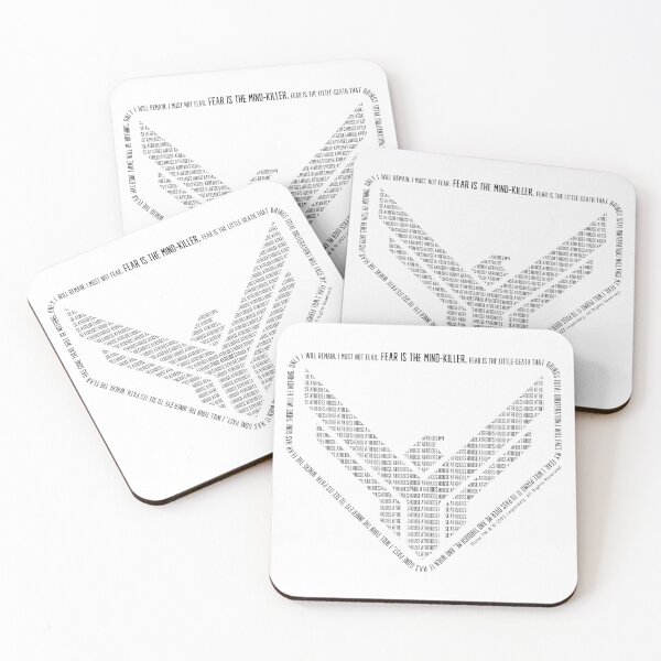 Item preview, DUNE 2022 - HOUSE ATREIDES - FEAR LITANY - WORD ART BADGE white designed and sold by KoolDsigns-FLIX.