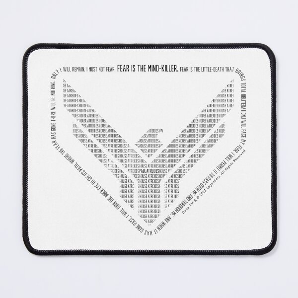 Item preview, DUNE 2022 - HOUSE ATREIDES - FEAR LITANY - WORD ART BADGE white designed and sold by KoolDsigns-FLIX.