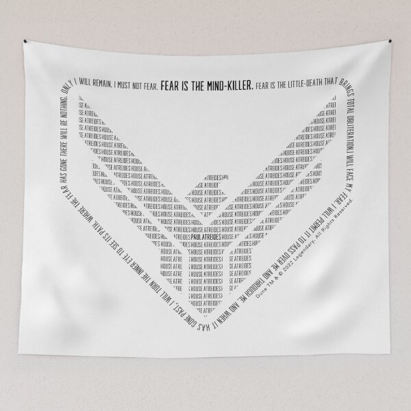 Item preview, DUNE 2022 - HOUSE ATREIDES - FEAR LITANY - WORD ART BADGE white designed and sold by KoolDsigns-FLIX.