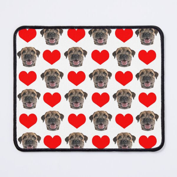 Item preview, cute border terrier dog face heart pattern funny border terrier valentines day gift designed and sold by alaechamlal.