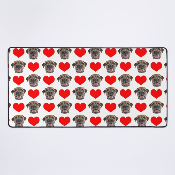 Item preview, cute border terrier dog face heart pattern funny border terrier valentines day gift designed and sold by alaechamlal.