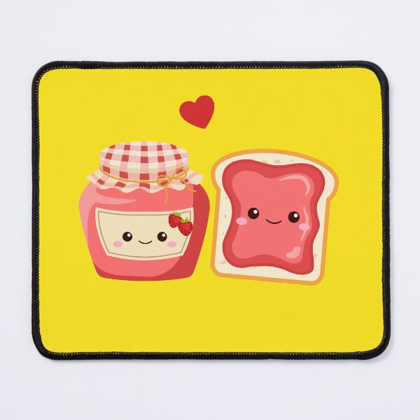 Item preview, You are my Jam, Cute and Kawaii strawberry Jam and bread. Smiling friends and Best friend forever. designed and sold by WhaleSharkShop.