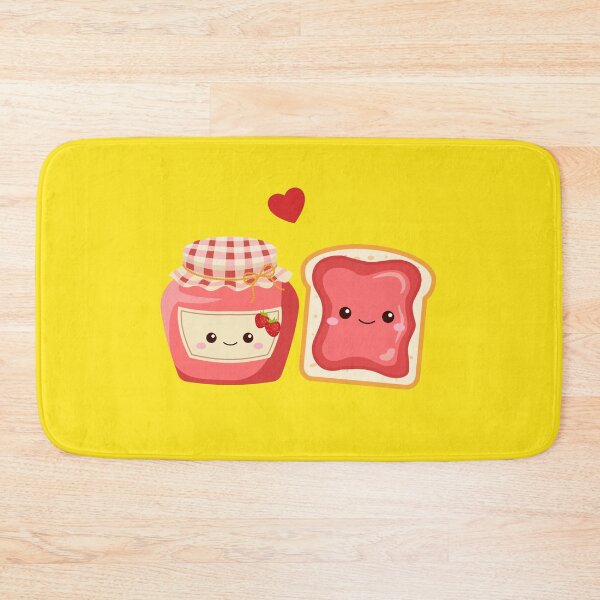 Item preview, You are my Jam, Cute and Kawaii strawberry Jam and bread. Smiling friends and Best friend forever. designed and sold by WhaleSharkShop.