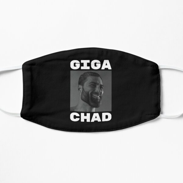 Chad Gigachad Mask Mask Cloth Reusable Print Filter Washable Chad Gigachad  Meme Soyjak Doomer Zoomer Boomer Macho Jaw Gray