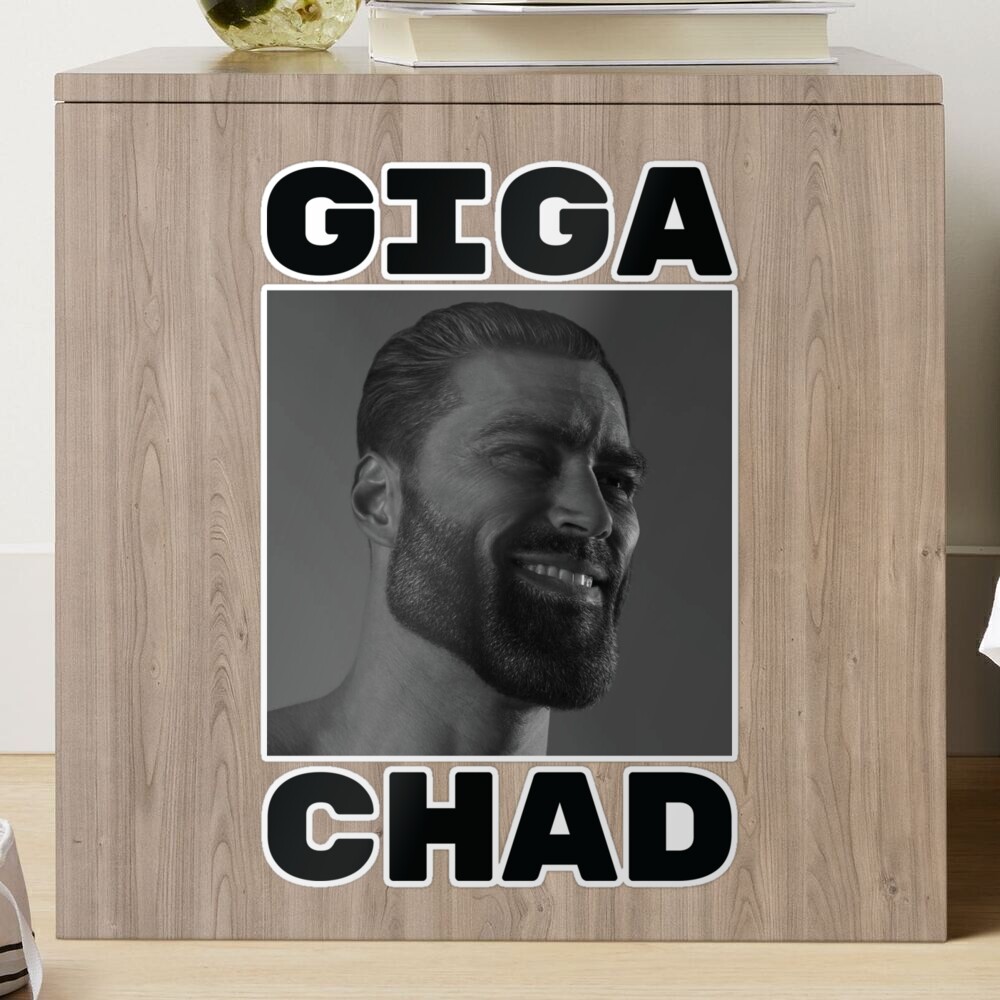 Giga Chad Meme Sticker for Sale by Rhynes02
