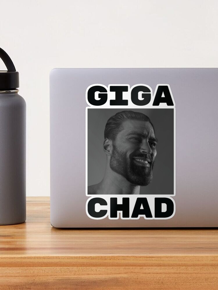 Giga Chad Meme Sticker for Sale by Rhynes02