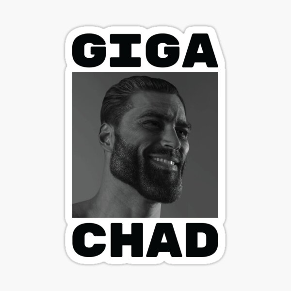 Giga Chad Face, Namaste (Giga Chad Meme) Sticker by LaShantinPTY507