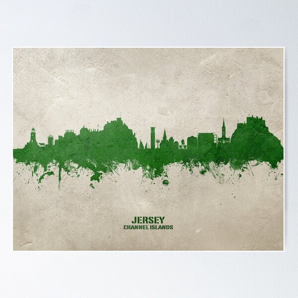 Item preview, Jersey Channel Islands Skyline designed and sold by ArtPrints.