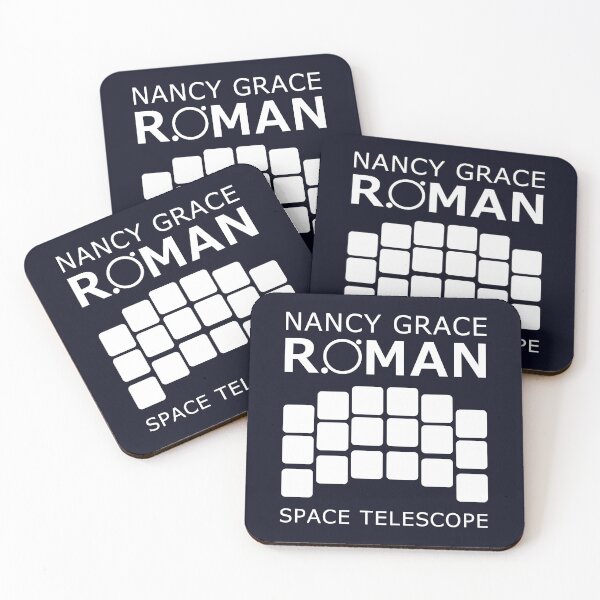 Item preview, NASA NGRST Nancy Grace Roman Space Telescope logo (white) designed and sold by SolidEarthArt.