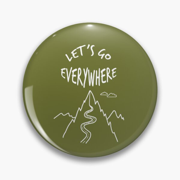 Item preview, Let's go everywhere. White line art designed and sold by evk-art.