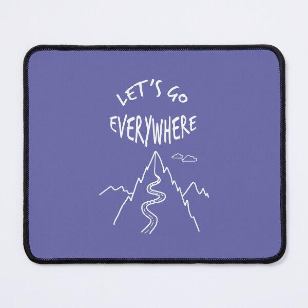 Item preview, Let's go everywhere. White line art designed and sold by evk-art.