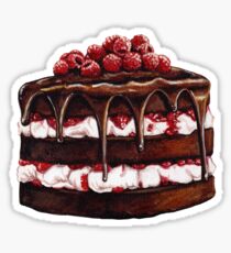 Chocolate Raspberry Cake Sticker