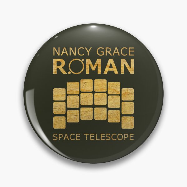 Aperçu de l'œuvre Logo du télescope spatial romain NGRST Nancy Grace de la NASA (laiton) créée et vendue par SolidEarthArt.