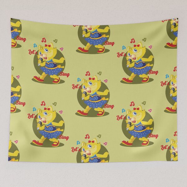 Item preview, Let's Sing - Cat Is Singing - Singing Cat - Cute Cat Singing - Cat Enjoying - Cat Lover designed and sold by designerpriti.