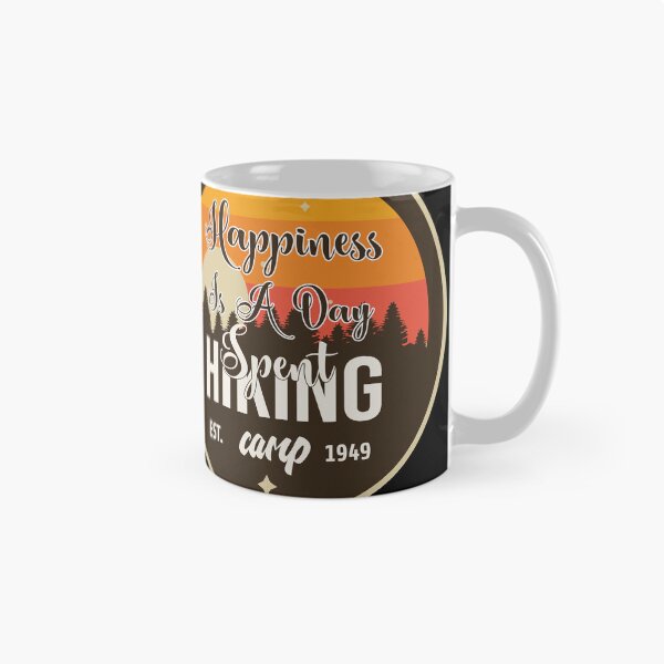 Item preview, Happiness Is A Day Spent Hiking Vintage Design designed and sold by amersoliman.