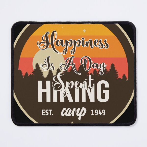 Item preview, Happiness Is A Day Spent Hiking Vintage Design designed and sold by amersoliman.