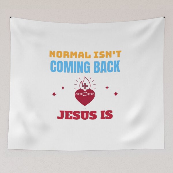 Item preview, Normal Isn't Coming Back Jesus Is blue designed and sold by KateHortone.
