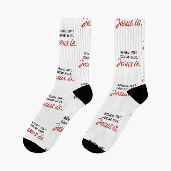 Item preview, Normal Isn't Coming Back Jesus Is red designed and sold by KateHortone.