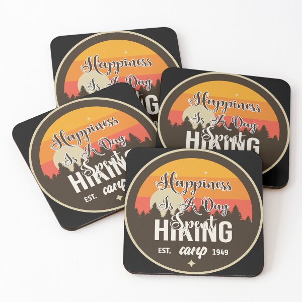 Item preview, Happiness Is A Day Spent Hiking Vintage Design designed and sold by amersoliman.