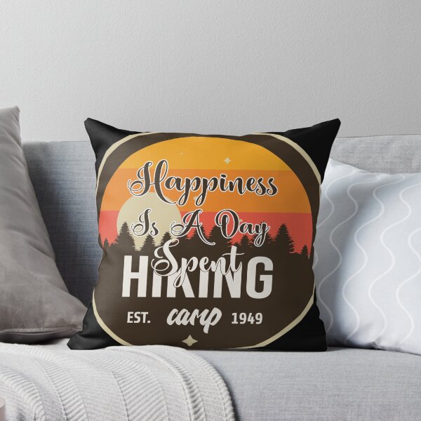 Item preview, Happiness Is A Day Spent Hiking Vintage Design designed and sold by amersoliman.