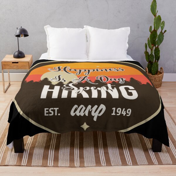 Item preview, Happiness Is A Day Spent Hiking Vintage Design designed and sold by amersoliman.