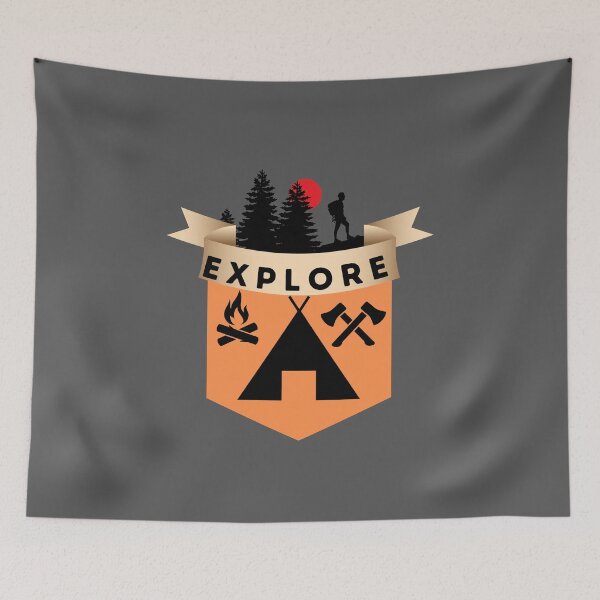 Item preview, Explore outdoor Camping Hikiing T-Shirt Cool Design Tee designed and sold by LJ4EVER.