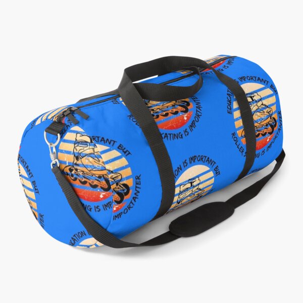 Item preview, Education Is Important But Roller Skating Is Importanter Grunge Retro Sunset Roller Skates In Blue designed and sold by LuckyKermit.