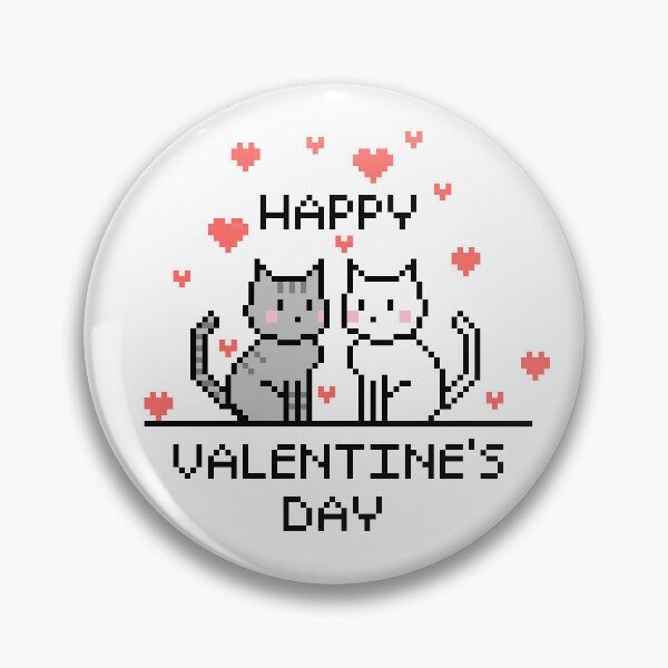 Item preview, Cute Valentines Day Pixel Art Cat Couple designed and sold by Capy-memes.