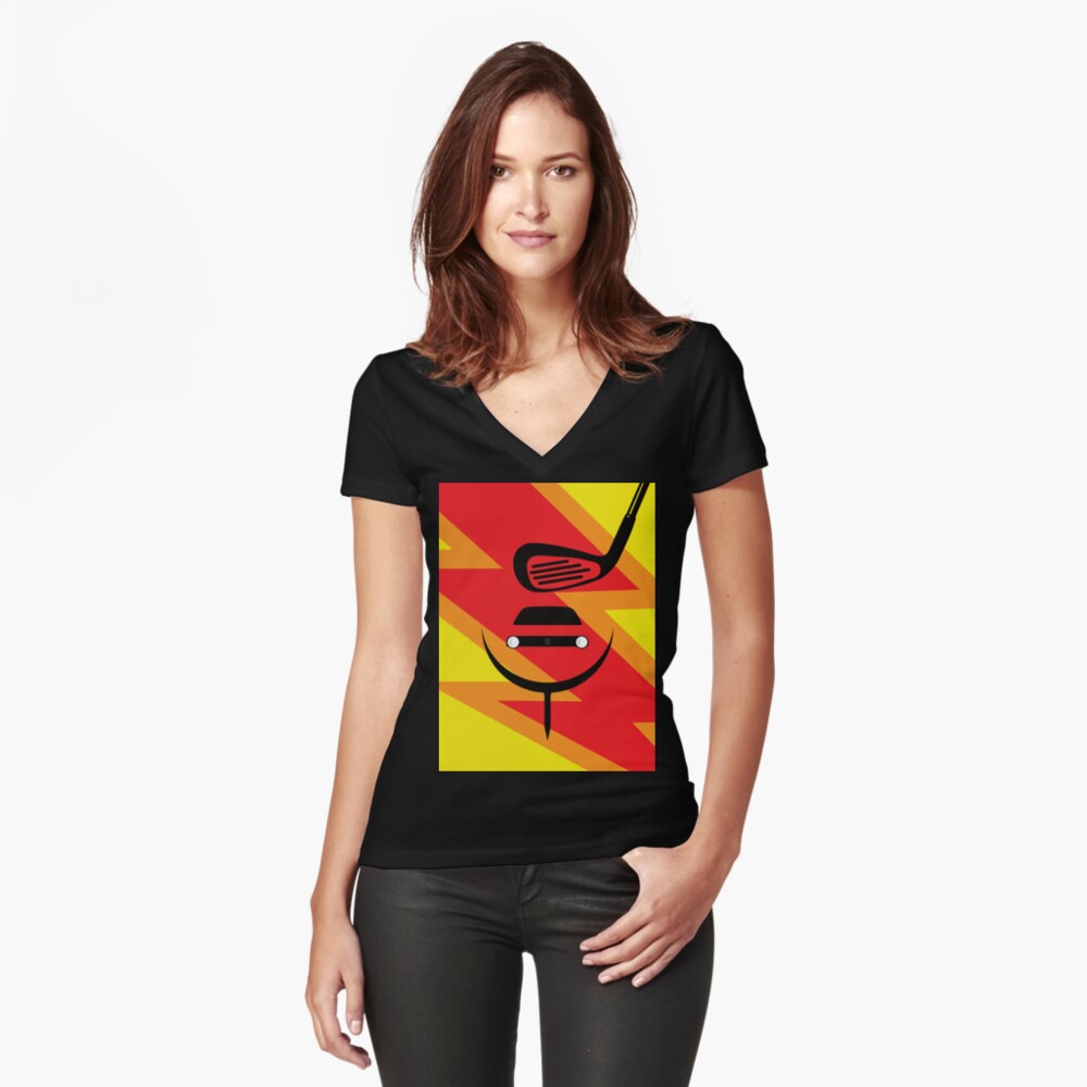 Item preview, Fitted V-Neck T-Shirt designed and sold by FridPix.