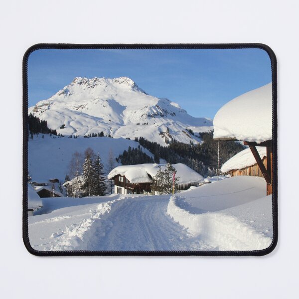 Item preview, Winter Ski Resort Landscape Town designed and sold by Angela Cini.