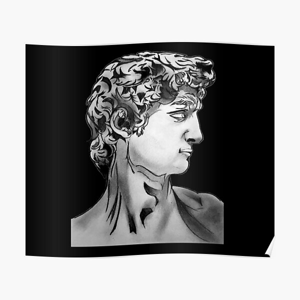 "David Statue Face" Poster by MimirArt | Redbubble