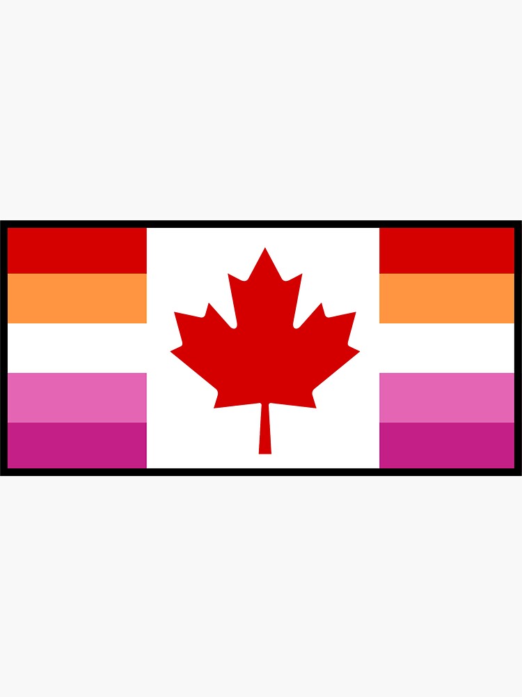 Canadian Pride And The Lesbian Flag Sticker For Sale By Emmarbelle Redbubble