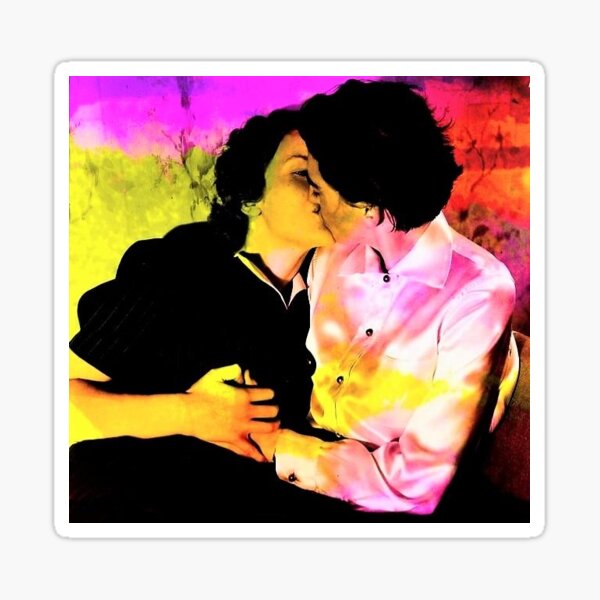 Lesbians Love Kissing Sticker By Gaypopart Redbubble