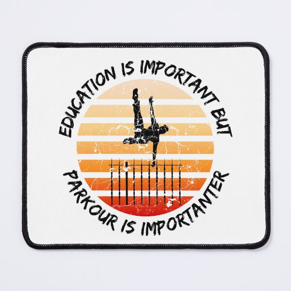 Item preview, Education Is Important But Parkour Is Importanter Grunge Retro Sunset Vault designed and sold by LuckyKermit.