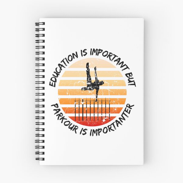Item preview, Education Is Important But Parkour Is Importanter Grunge Retro Sunset Vault designed and sold by LuckyKermit.