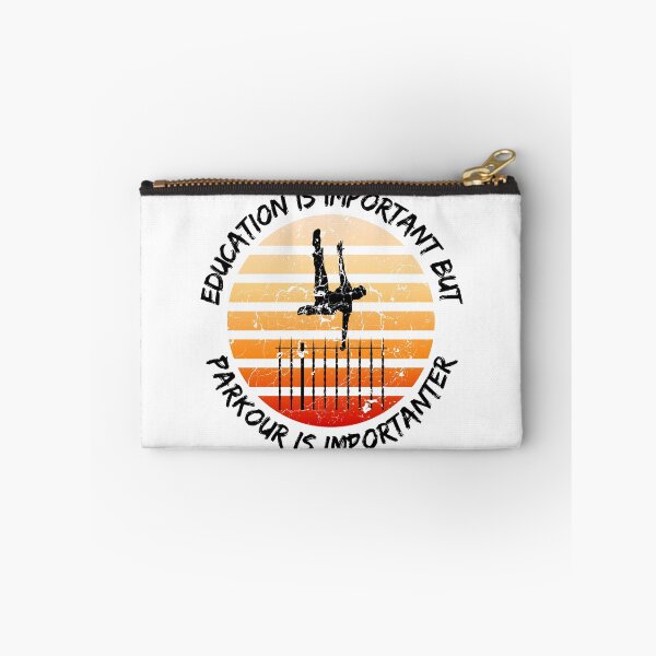 Item preview, Education Is Important But Parkour Is Importanter Grunge Retro Sunset Vault designed and sold by LuckyKermit.
