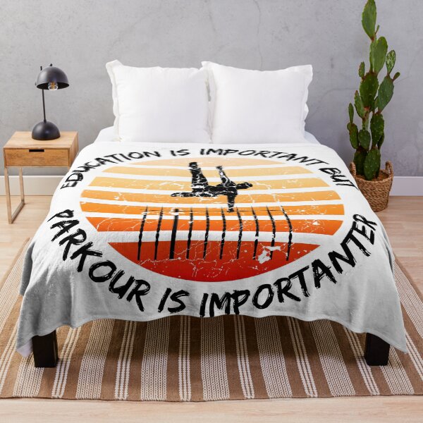 Item preview, Education Is Important But Parkour Is Importanter Grunge Retro Sunset Vault designed and sold by LuckyKermit.