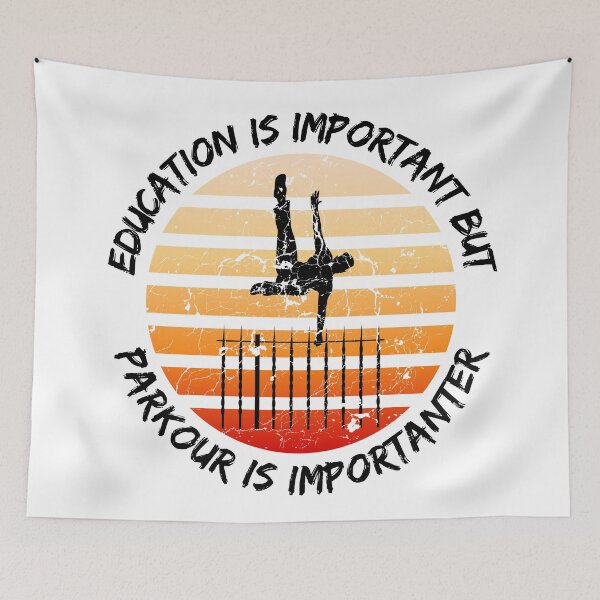 Item preview, Education Is Important But Parkour Is Importanter Grunge Retro Sunset Vault designed and sold by LuckyKermit.