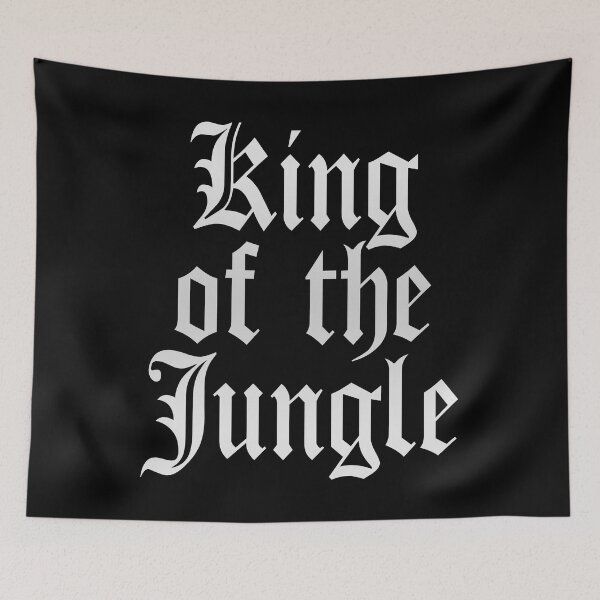 Item preview, King Of The Jungle (Urban Gangsta Style Slogan • Black And White) designed and sold by SassyClassyMe.