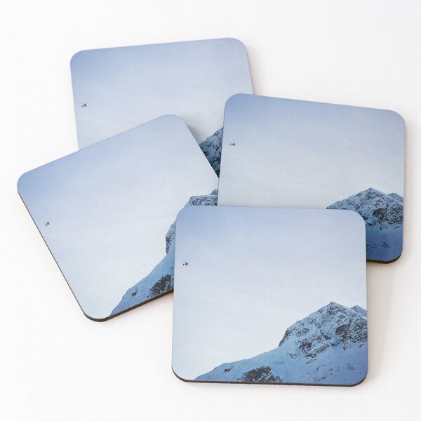 Item preview, Winter Mountain Peak and Helicopter in Lech am Arlberg designed and sold by Angela Cini.