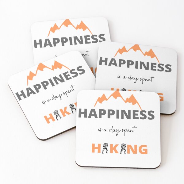 Item preview, HAPPINESS IS A DAY SPENT HIKING  designed and sold by AGARI ★★★★★.