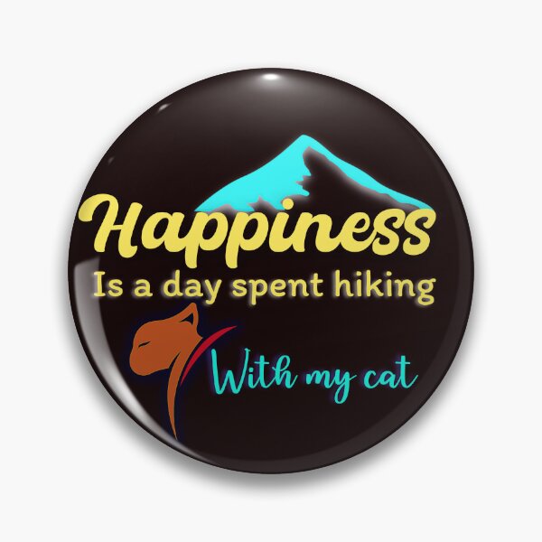 Item preview, The Happiness is a day spent hiking with my cat - hiking design t-shirt designed and sold by Viragiaroutfit.