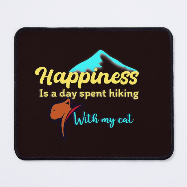 Item preview, The Happiness is a day spent hiking with my cat - hiking design t-shirt designed and sold by Viragiaroutfit.