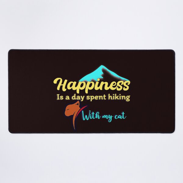 Item preview, The Happiness is a day spent hiking with my cat - hiking design t-shirt designed and sold by Viragiaroutfit.