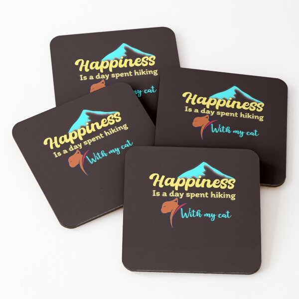 Item preview, The Happiness is a day spent hiking with my cat - hiking design t-shirt designed and sold by Viragiaroutfit.