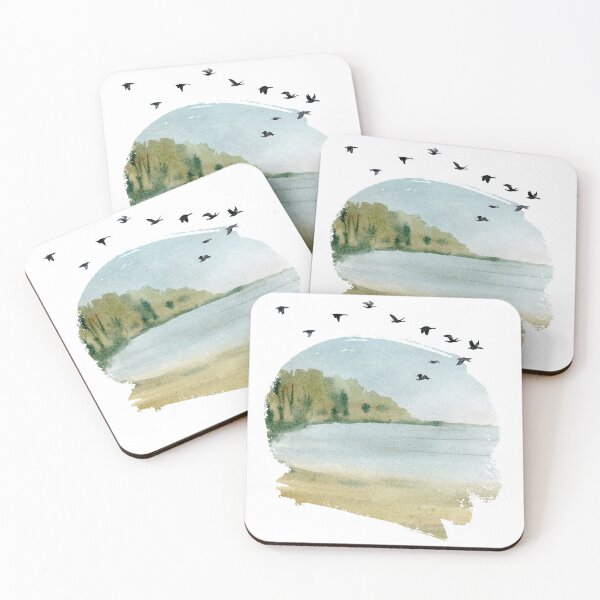 Item preview, Beautiful Watercolour Lake and Birds - Nature - Lake District - #41 designed and sold by WildBerryMount.