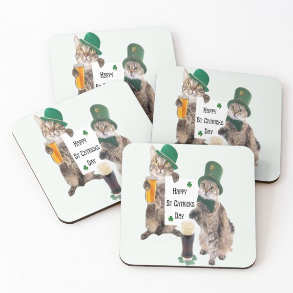 Item preview, St Catricks Day Funny Cats for the Cat lover, Let The Shenanigans Begin, Lucky Shamrock Irish Culture, Shenanigans Squad   designed and sold by Adri Barnard.