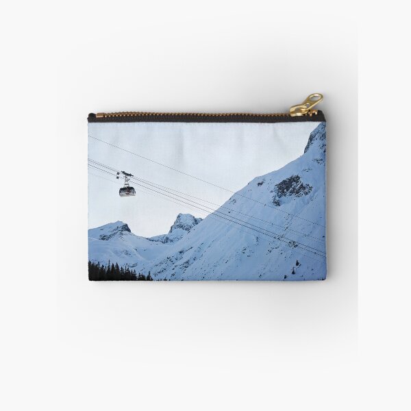 Item preview, Cable Car with Winter Snowy Mountains Alsps designed and sold by Angela Cini.